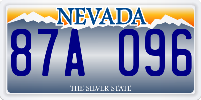 NV license plate 87A096