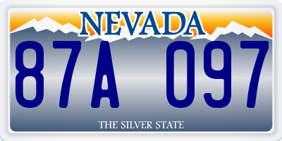 NV license plate 87A097