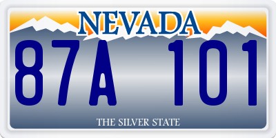 NV license plate 87A101