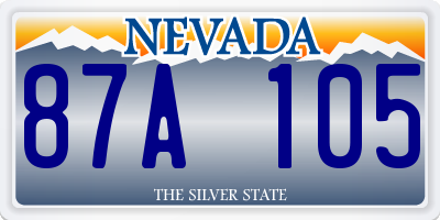 NV license plate 87A105