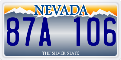 NV license plate 87A106