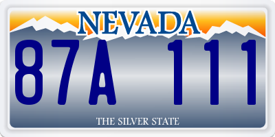 NV license plate 87A111