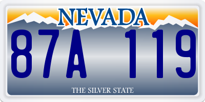 NV license plate 87A119