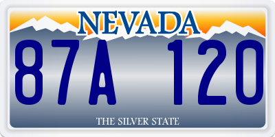NV license plate 87A120