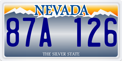 NV license plate 87A126