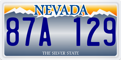 NV license plate 87A129