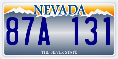 NV license plate 87A131