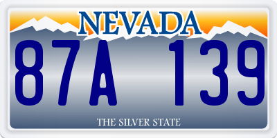 NV license plate 87A139