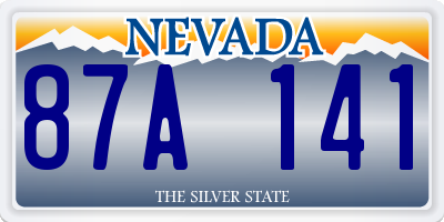 NV license plate 87A141
