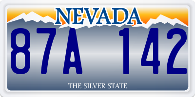 NV license plate 87A142