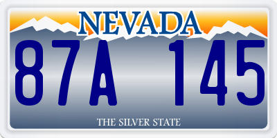 NV license plate 87A145
