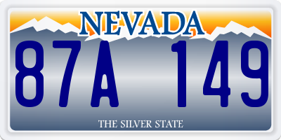 NV license plate 87A149