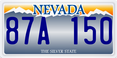 NV license plate 87A150