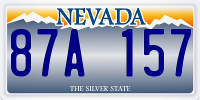 NV license plate 87A157