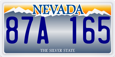 NV license plate 87A165