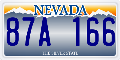 NV license plate 87A166