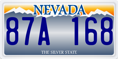 NV license plate 87A168