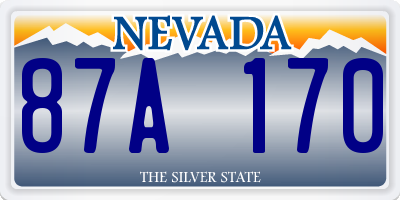 NV license plate 87A170