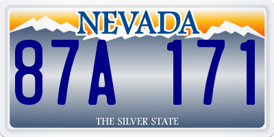 NV license plate 87A171