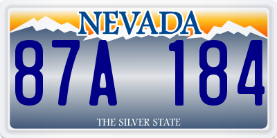 NV license plate 87A184