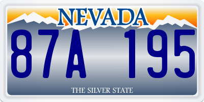 NV license plate 87A195