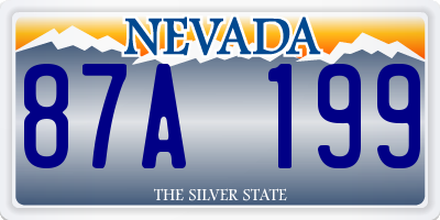 NV license plate 87A199