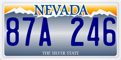 NV license plate 87A246