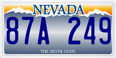 NV license plate 87A249