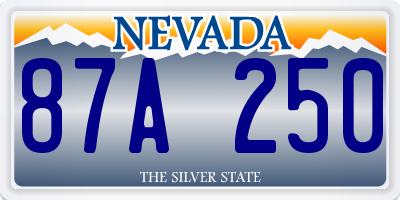 NV license plate 87A250