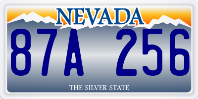 NV license plate 87A256