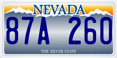 NV license plate 87A260