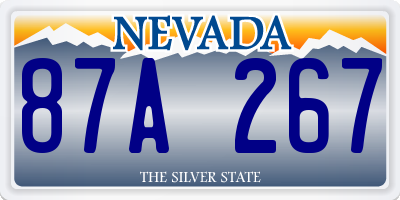 NV license plate 87A267