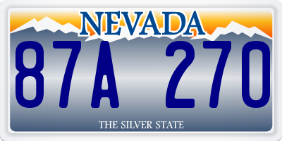 NV license plate 87A270