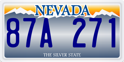 NV license plate 87A271