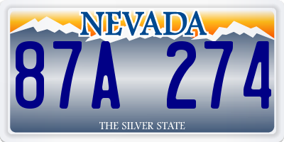 NV license plate 87A274