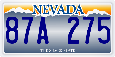 NV license plate 87A275