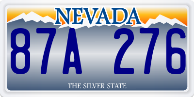 NV license plate 87A276