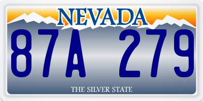 NV license plate 87A279