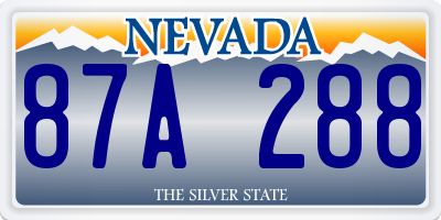 NV license plate 87A288