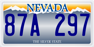 NV license plate 87A297