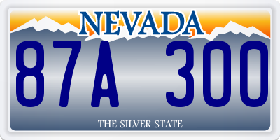 NV license plate 87A300