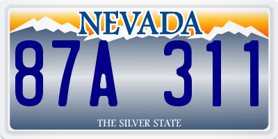 NV license plate 87A311