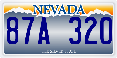 NV license plate 87A320