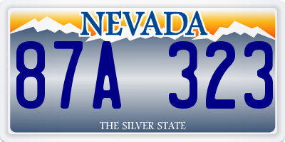 NV license plate 87A323