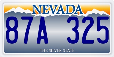 NV license plate 87A325