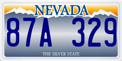 NV license plate 87A329