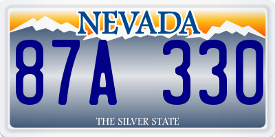 NV license plate 87A330