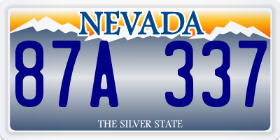 NV license plate 87A337