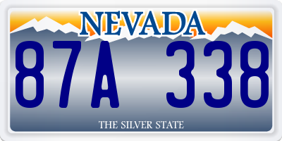 NV license plate 87A338
