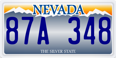 NV license plate 87A348